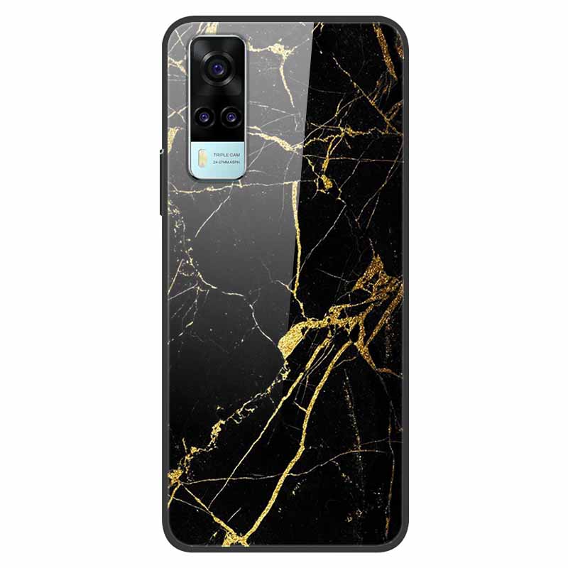 Luxury Cover Case for vivo Y53S 4G Tempered Glass Cover for Vivo Y31 VivoY31 2021 Y51 2020 Phone Case for Vivo V2036 Y53S Coque