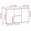 VidaXL Buffet Old Wood 101.5x35x70 Cm Engineered Wood, Storage Furniture, Kitchen Storage Furniture 857266