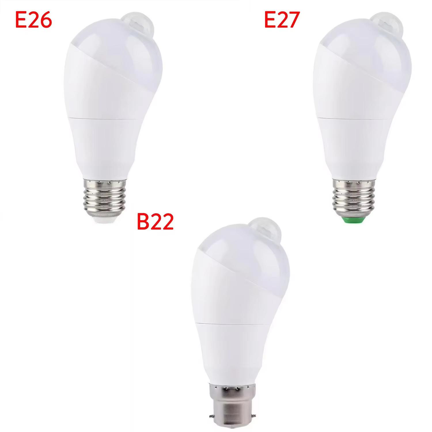 

PIR Motion Sensor LED Light Bulbs AC 85-265V Smart Bulbs Motion Activated ON/OFF Home Lights Lamp With Motion Sensor E27 E26 B22 White Light