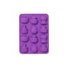 12 Cavity Halloween Silicone Mold Food Grade Flexible Non Stick Chocolate Mousse Cake Candy Baking Mold for Pumpkin Skull Ghost Shapes