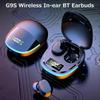 Bt5.1 In-ear Sports Earbuds Cool Breathing Light Led Digital Display Screen