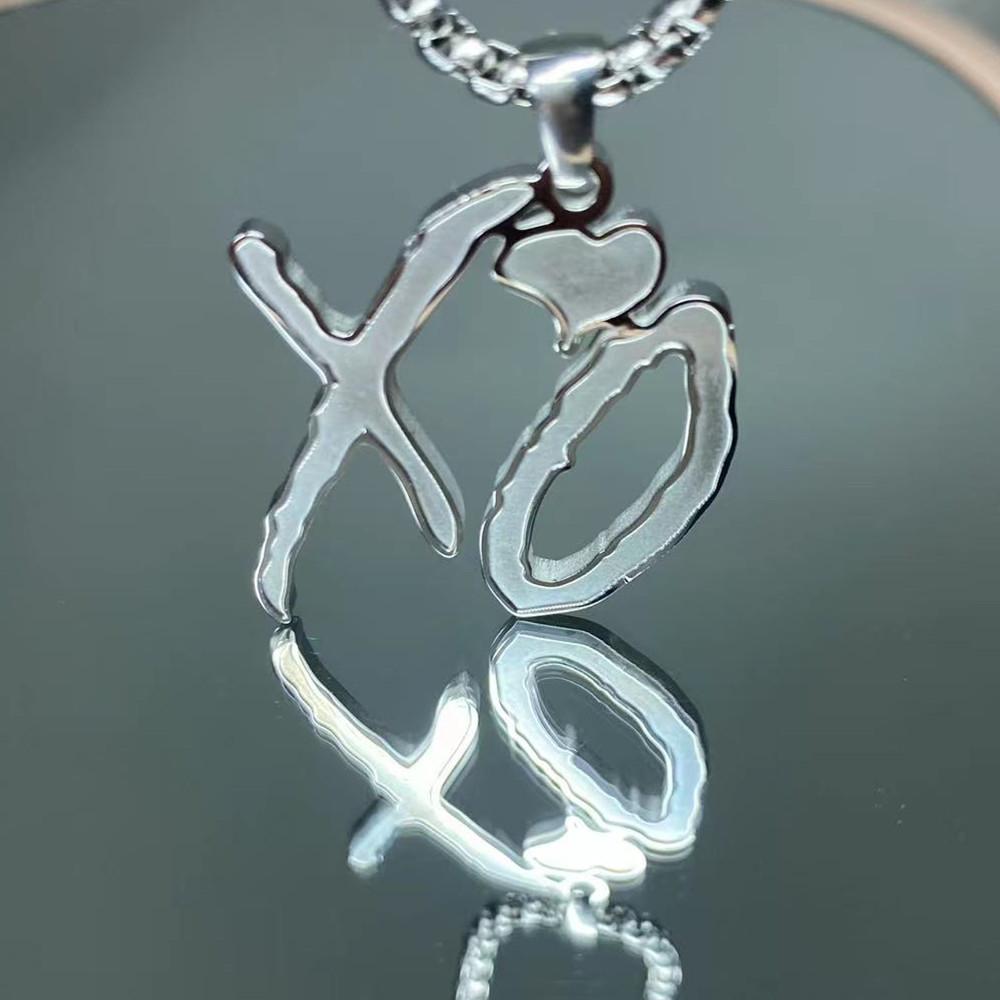 Delicatezza Moda Hip Hop Rock Acciaio al Titanio Ciondolo a Lettera Collana Industria Pesante Personalità Uomini Gioielli Cool per Feste