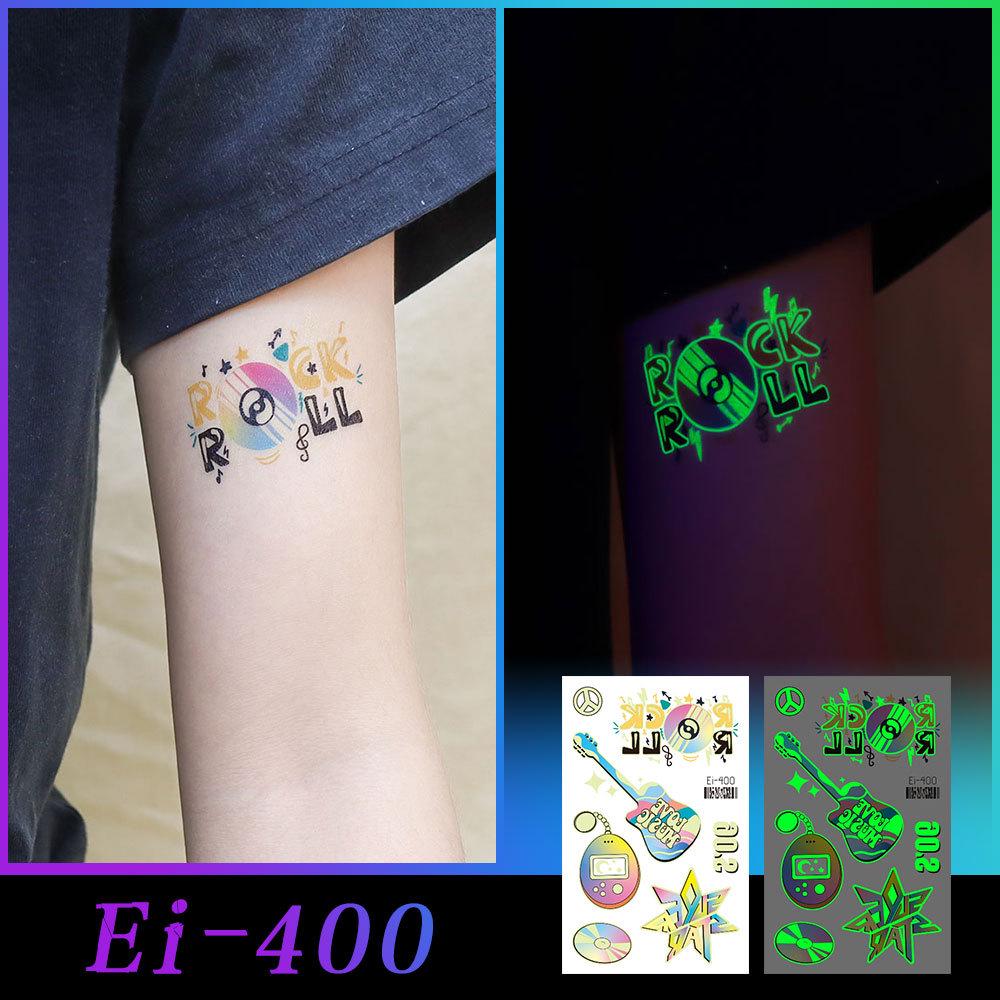New Luminous Waterproof Rock Band Tattoo Stickers for Concerts & Music Festivals