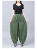 New Retro Cotton Linen Women's Plus Size Tai Chi Harem Pants - Wide Leg Lantern Trousers for Spring, Summer, and Autumn