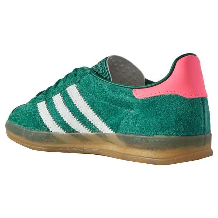 adidas Gazelle Indoor Collegiate Yeşil Pembe Bayan Spor Ayakkabı-Beyaz Lucid-Pembe IG5929