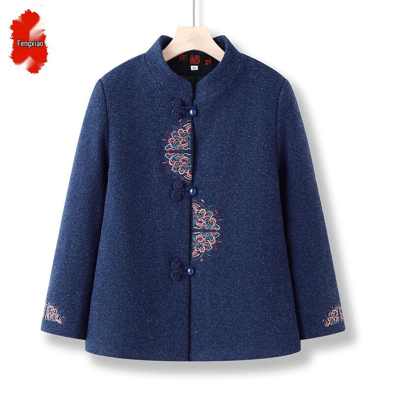 

FENGXIAO Новая куртка в китайском стиле для мамы на осень/зиму для пожилых женщин 2XL