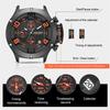 Megir Fashion Sport Quartz Watches for Men Big Dial Watch Chronograph Waterproof Luminous Man Wristwatches Date Clock 8115