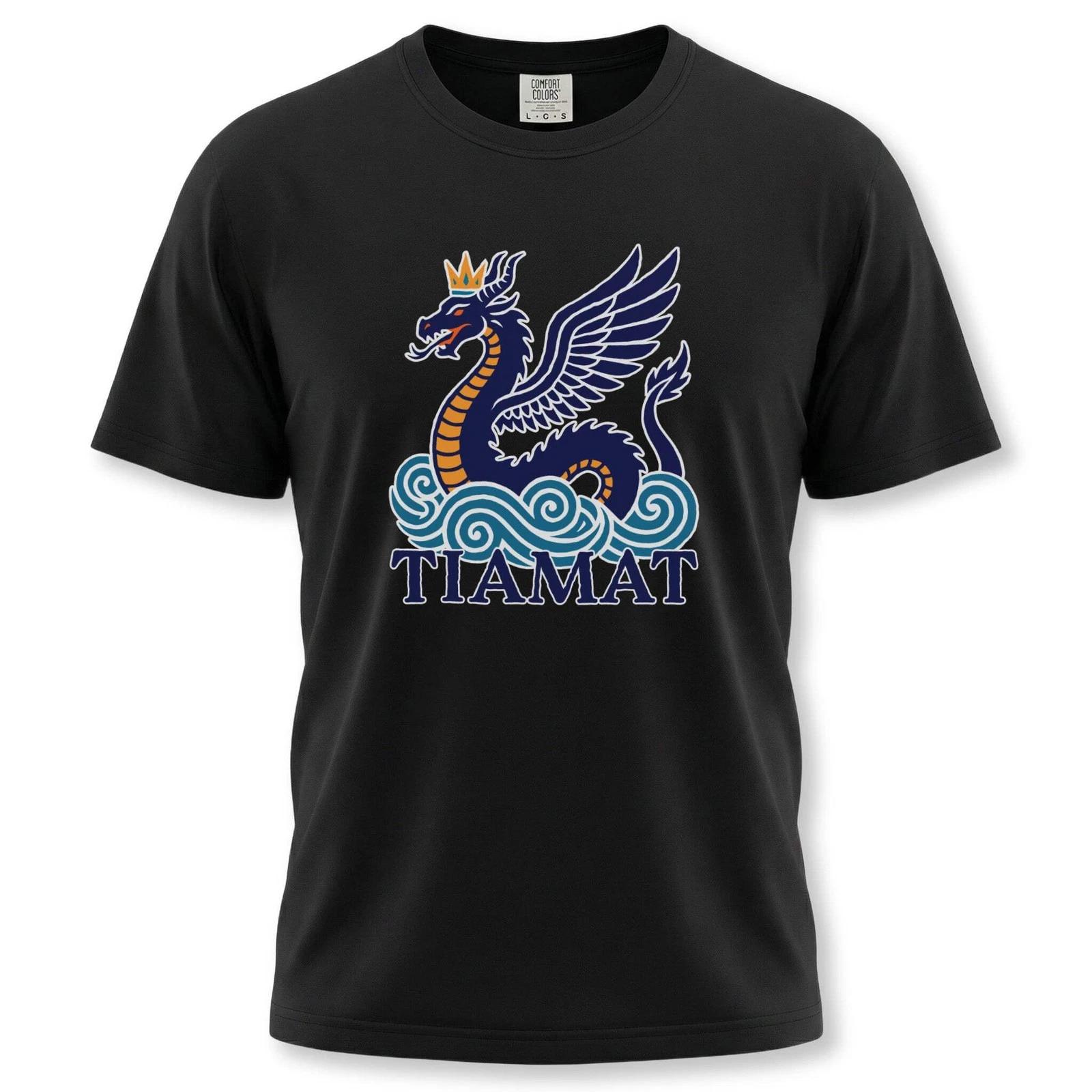 Tiamat Dragon T-Shirt | Crowned Sea Serpent Mythology Graphic Tee Shirt XXXL