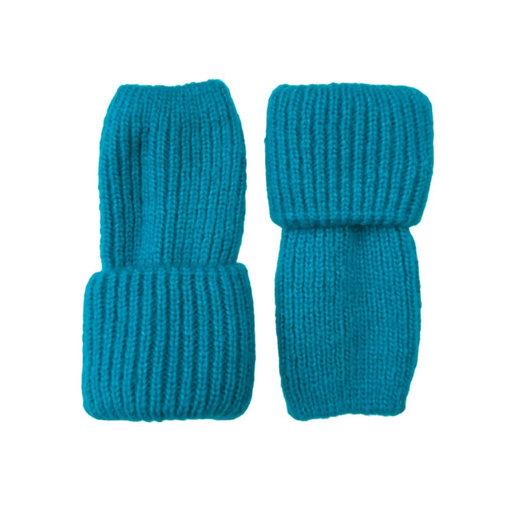Alma-Fingerless Mittens Gloves Color Turquoise