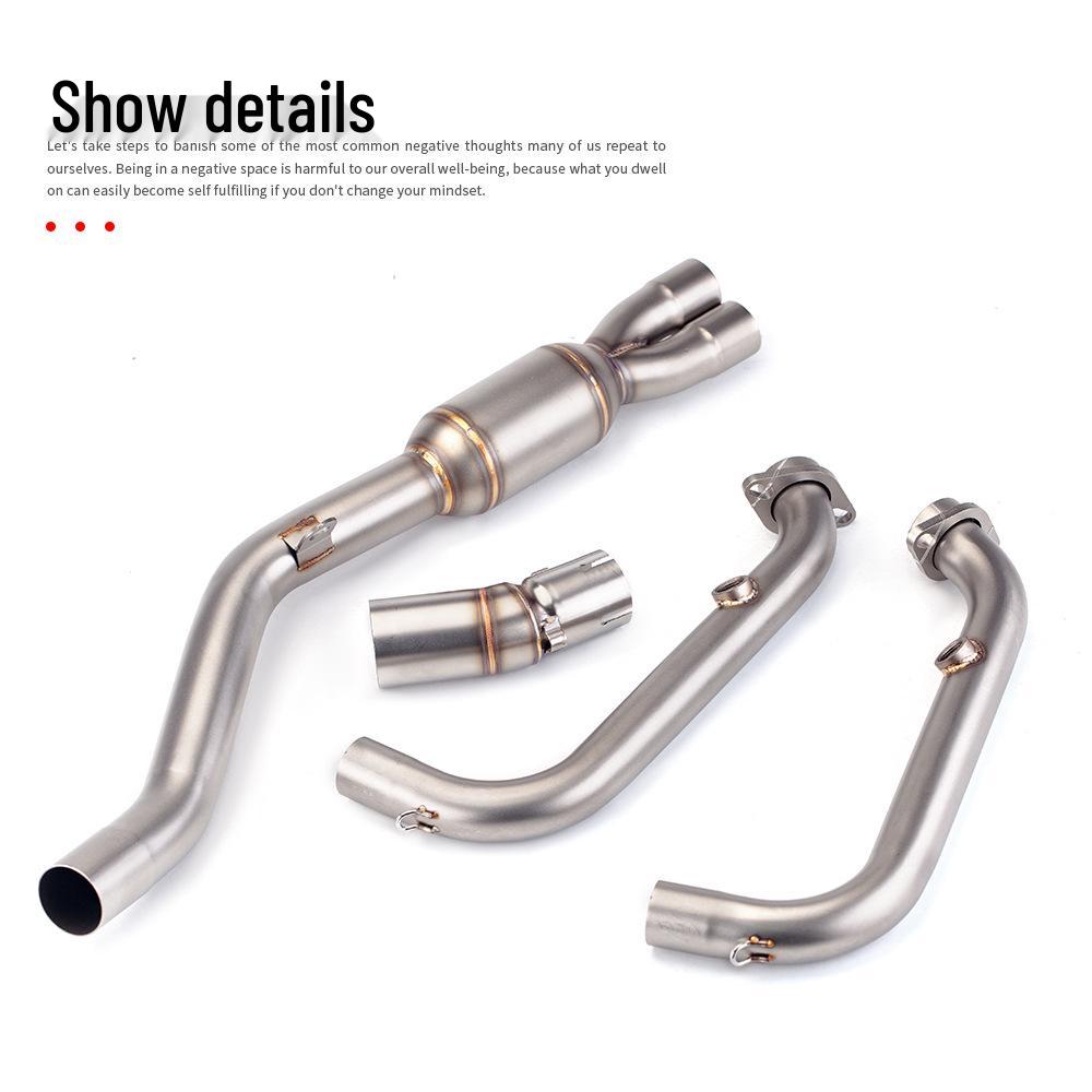 CFMOTO 450SR Stainless Steel Exhaust Pipe: Front, Middle, and SC Tail Sections for Motorcycles.