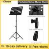 Portable Metal Music Stand Detachable Musical Instruments for Piano Violin Guitar Sheet Music Accessaries Black/Pink
