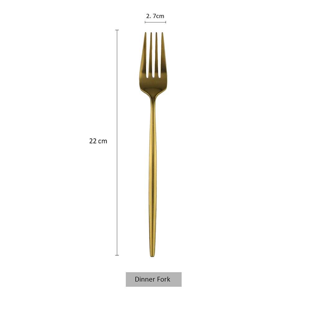 1Pc Dinner Fork Reusable Dinnerware Accessories Stainless Steel Dessert Fork Eco-friendly Kitchen Cutlery Silverware
