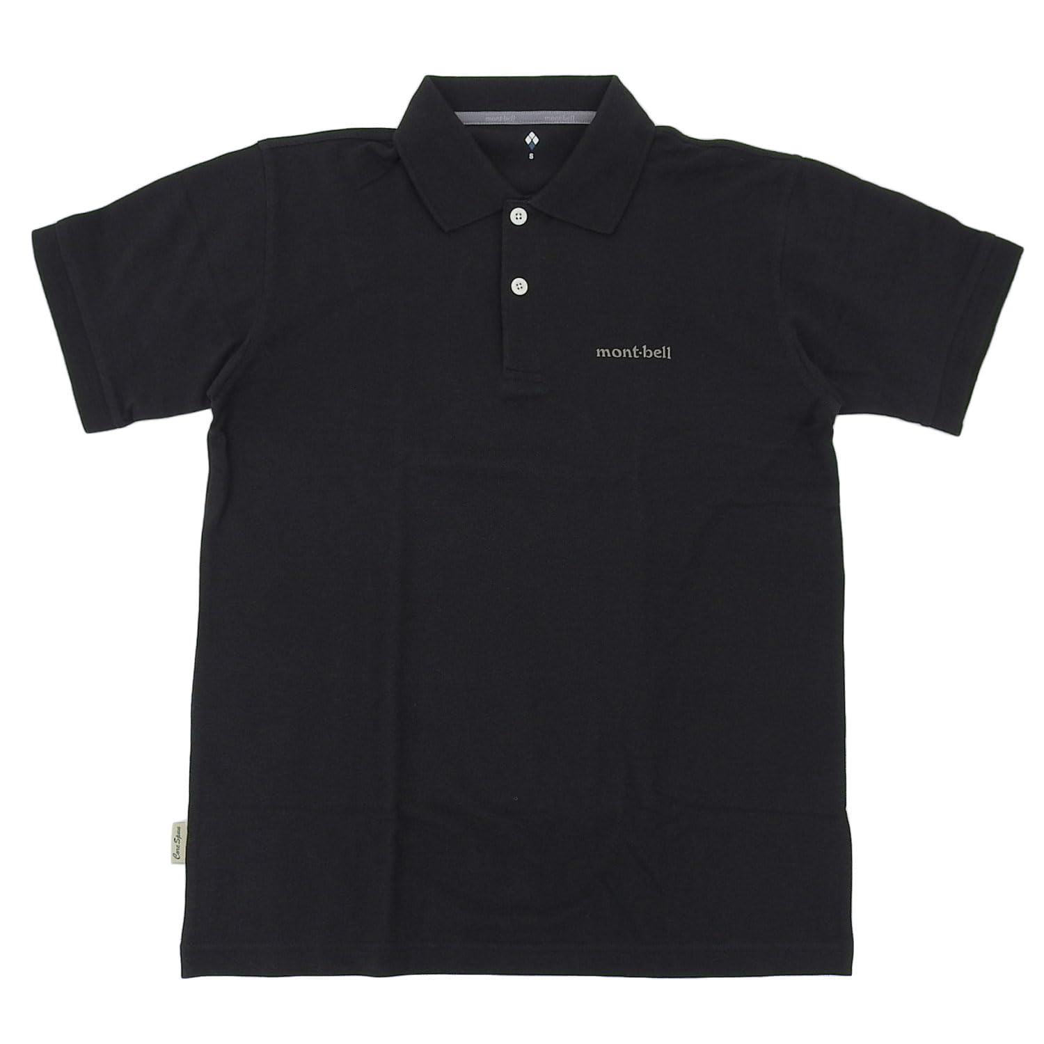 

Montbell Men s Short Sleeve Polo Shirt, Solid Color, Corespun, Quick-Drying, Black (BK/M), 2104691