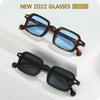 Eyewear UV400 Leopard Blue Men Sun Glasses Women Shades Square Sunglasses Rivets Decoration