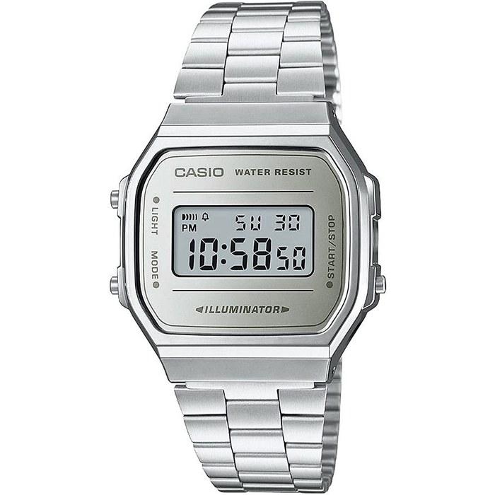 Casio Digital Watch Vintage Series A168WEM-7 Silver Mirror