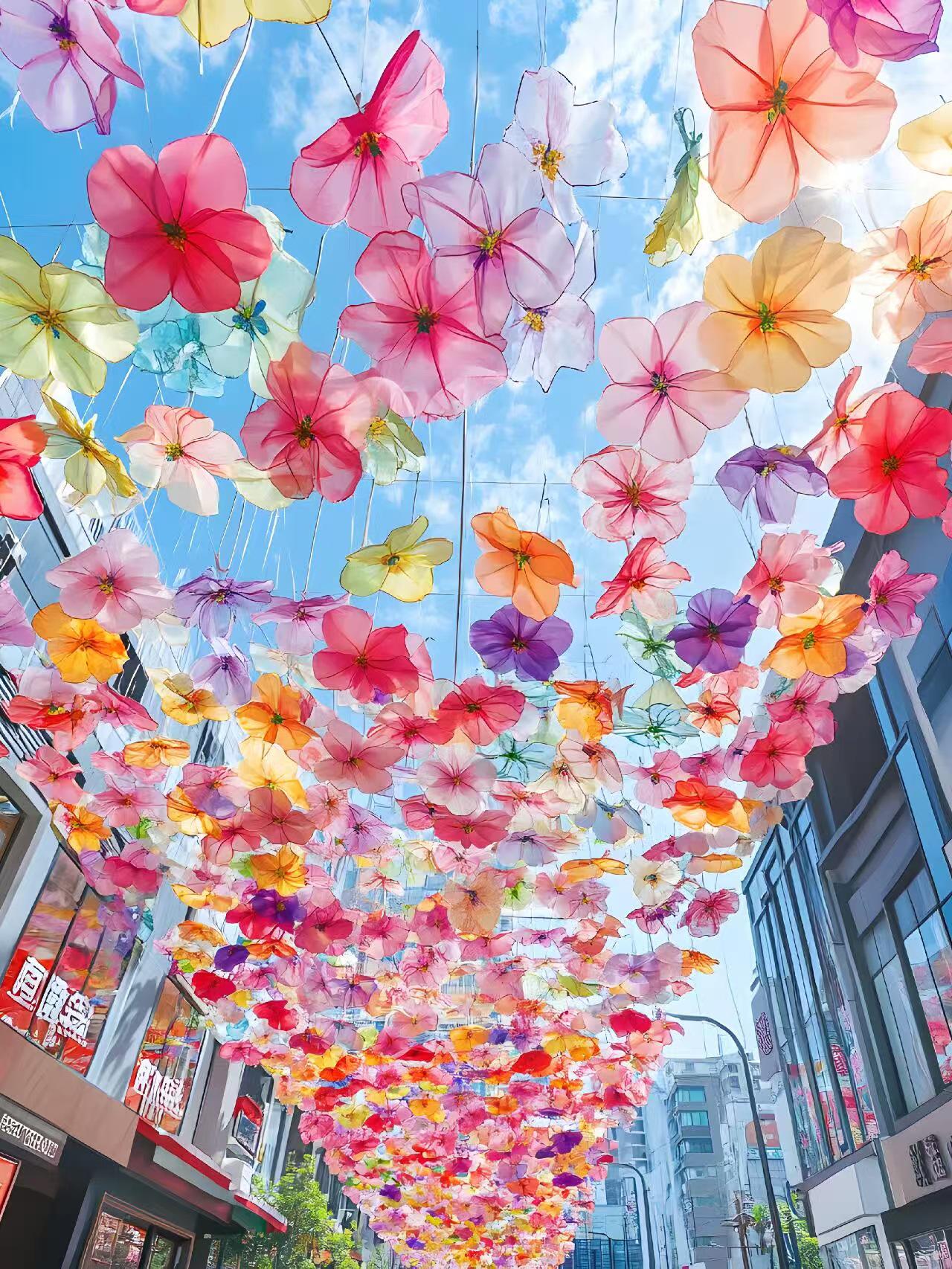 Aerial Flower Pendant Wind Chime Ceiling Decor for Weddings and Events Default