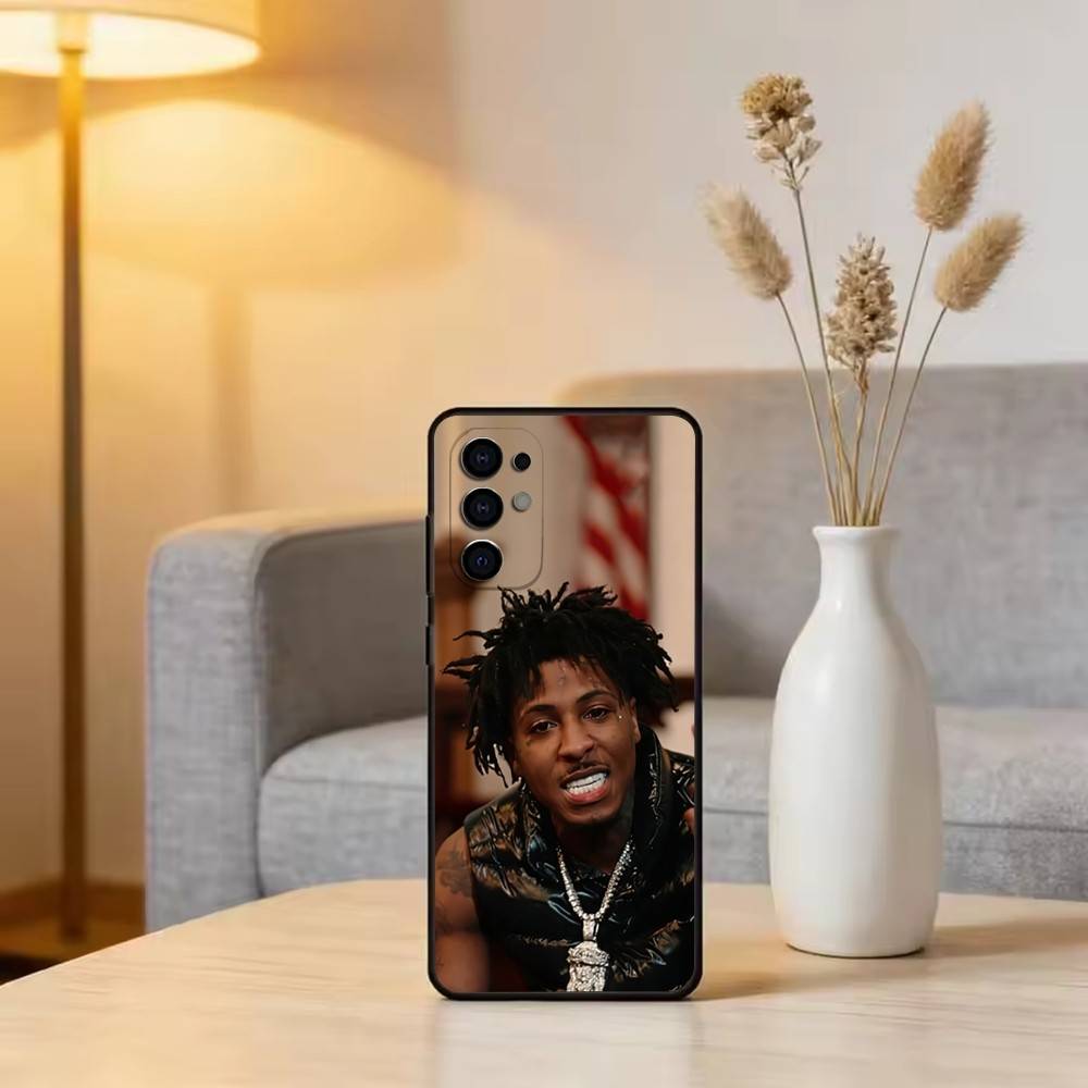 Schwarze, weiche Silikon-Handyhülle mit dem amerikanischen Rapper YB für Samsung S25, S24, S21, S22, S23, S30, Ultra, S20, Plus, Fe, Lite