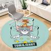 1 Stück Tom und Jerry Büro Runder Teppich, Unter Bürostühlen Schlafzimmer Wohnzimmer Heimdekoration, Raumdekora1016133