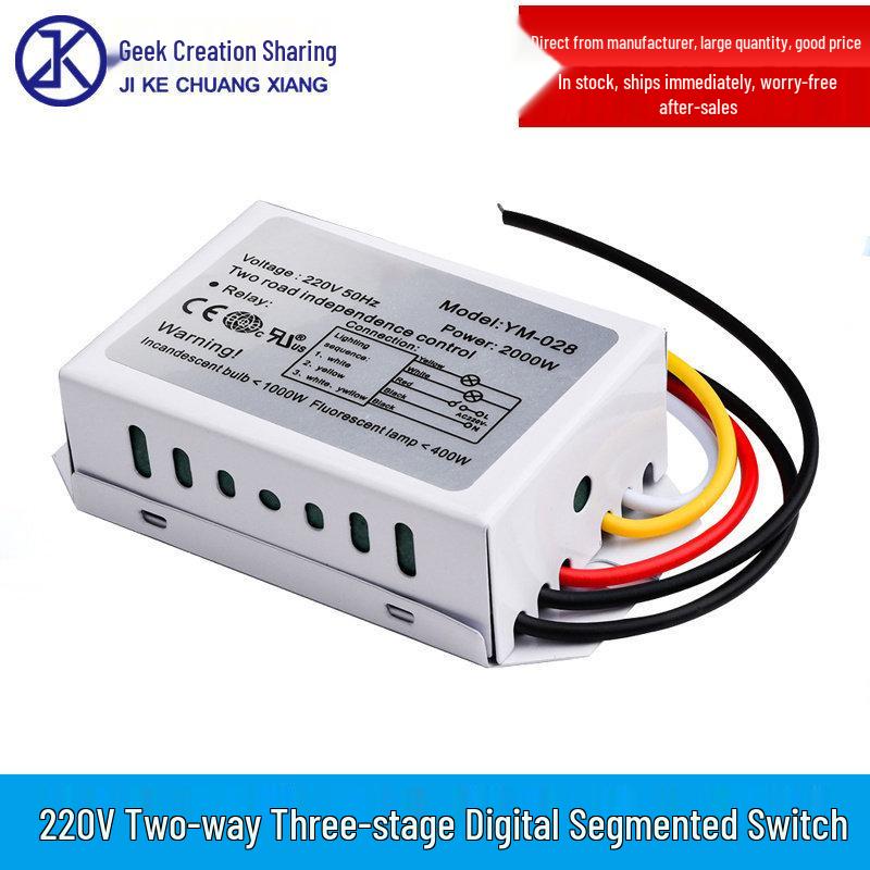 Wireless Remote-Controlled LED Ceiling Light with Two-Way, Three-Segment Adjustment, 220V