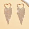 2 Stück Damenmode Liebe Quasten Ohrringe Zirkon Accessoires Geeignet für Date, Party, Festival Geschenke