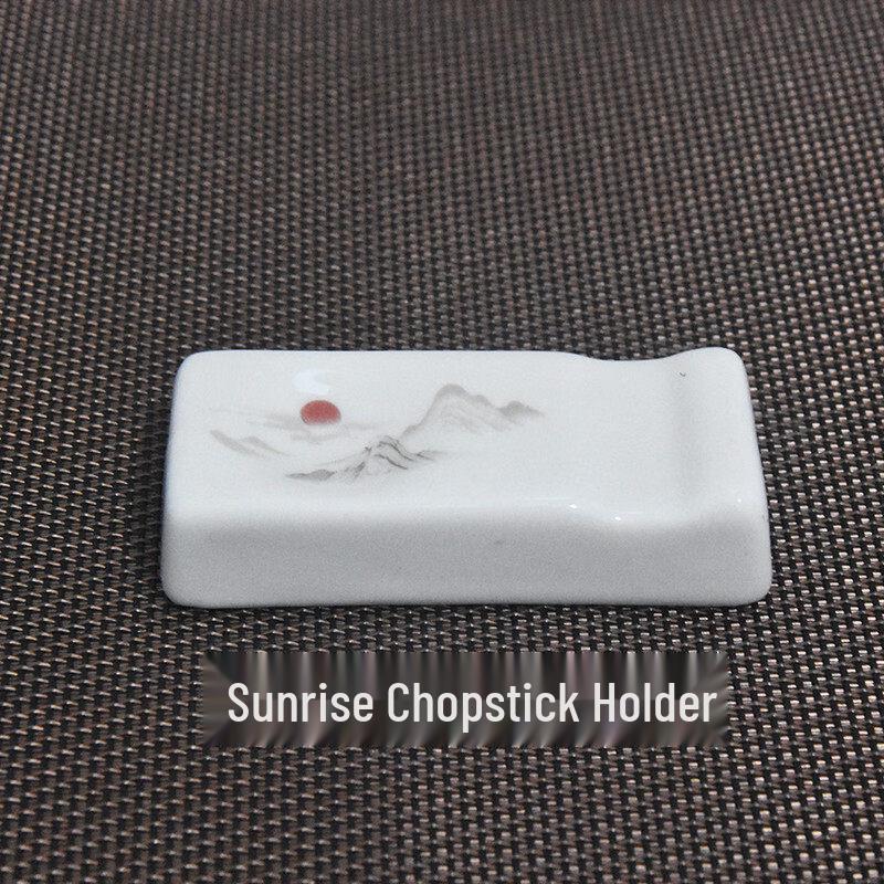 Elegant Ceramic Chopstick Rests - Sunrise East (10-Pack)