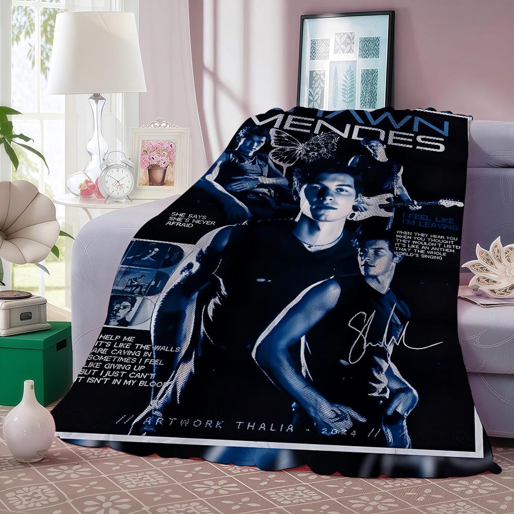 Singer S-Shawns Cool M-Mendes Blanket Warm And Soft Suitable For Bedroom Living Room Sofa Bed Office Travel Camping