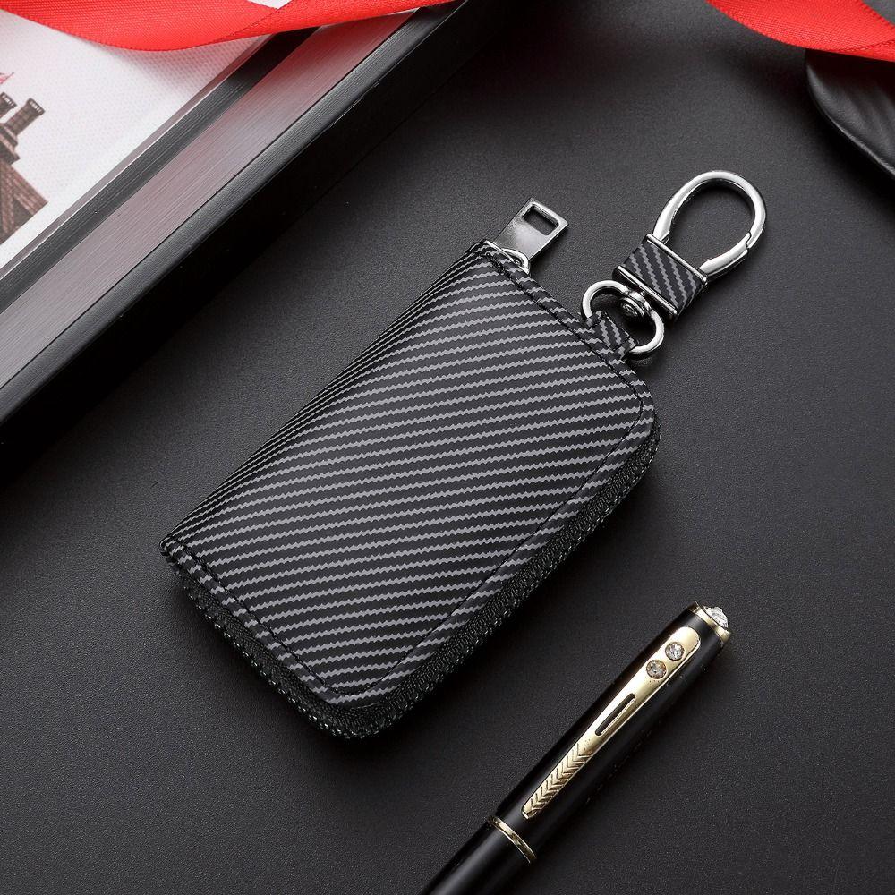 With Keyring Mini Car Key Bag Lightweight Zipper Key Case Simplicity Car Key Cover  Key Storage