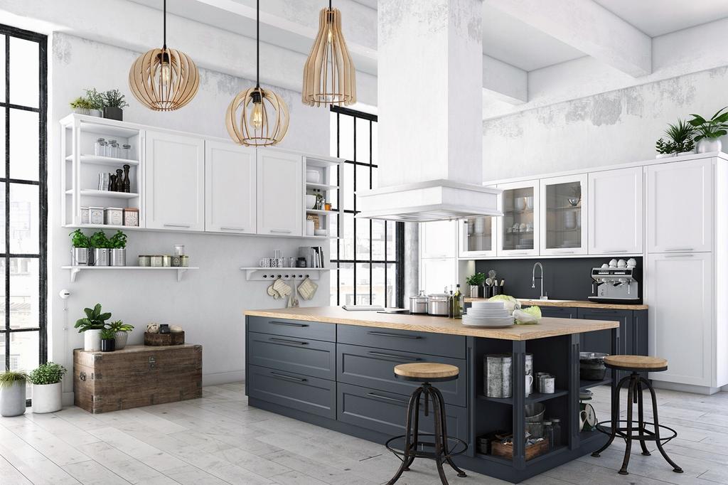 MODERN WOODEN CEILING HANGING LAMP MIX LED