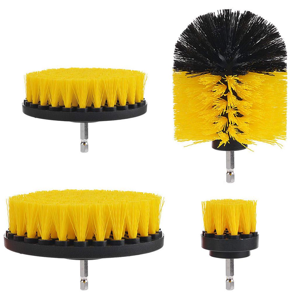 Multi-Piece Electric Drill Cleaning Brush Set for Home and Car