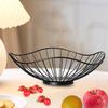 Modern Tel Demir Meyve Sepeti Atıştırmalık Saklama Kabı Tatlı Rafı Konteyner Sebze Tutucu Masa için