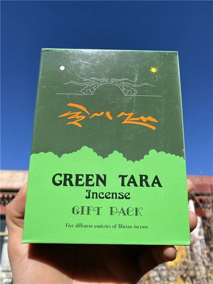 

Nepal Natural Plant Green Tara Tibetan Incense Gift Box/Handmade Each Box 5 Kinds of Incense Short Incense Temple Joss Stick Tibetan incense