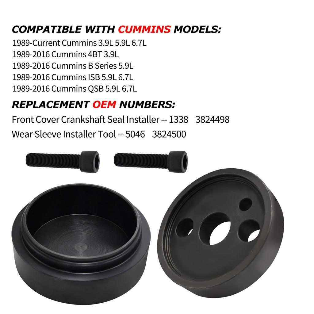 For Cumm 3.9 5.9 6.7 Front Cover Crankshaft Seal & Wear Sleeve taller Tool