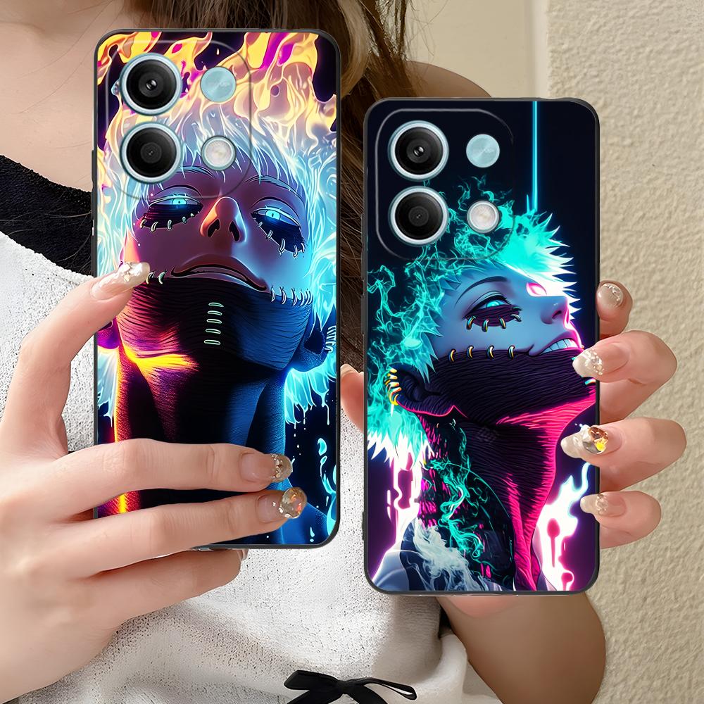 MHA Dabi Mobile Phone Case for Xiaomi Redmi Note 14 13 12 11 S Pro Plus 4G 5G Colorful Printing Cover Pretty Cellphones Luxury