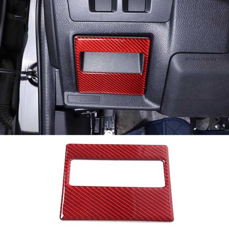 For Subaru Forester 2013-2018 Red Soft Carbon Fiber Interior Kit Dashboard Console Gear Shift Panel Decoration Trim Stickers