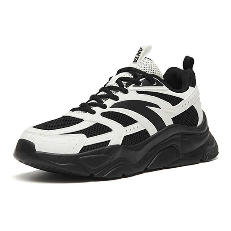 Anta Bequeme Low-Top Lifestyle-Sneaker Damen-Sneaker Schwarz Weiß 122258891-3