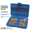 50/36Pcs 75mm Electric Screwdriver Set 1/4 Head Torx Star Hex Spline Bit Long Screwdriver Bit Set