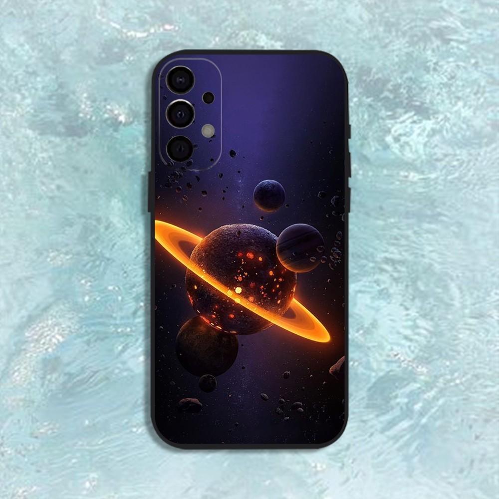 Saturn Solar system Phone Case For Samsung S25,S24,S21,S22,S23,S30,Ultra,S20,Plus,Fe,Lite,Note,10,9,5G Black Cover
