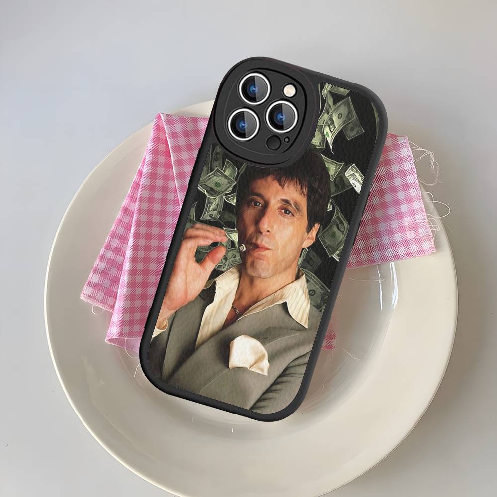 Classic Tonny Montanas Scarface Leather Phone Case For IPhone 16 15 14 Pro Max Plus 13 12 11 Silicone Cover