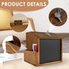 Wood Suggestion Box Wall Mounted Ballot Box Vintage Donation Box with Slot, Lock,Chalkboard Multifunctional for Church Wedding
