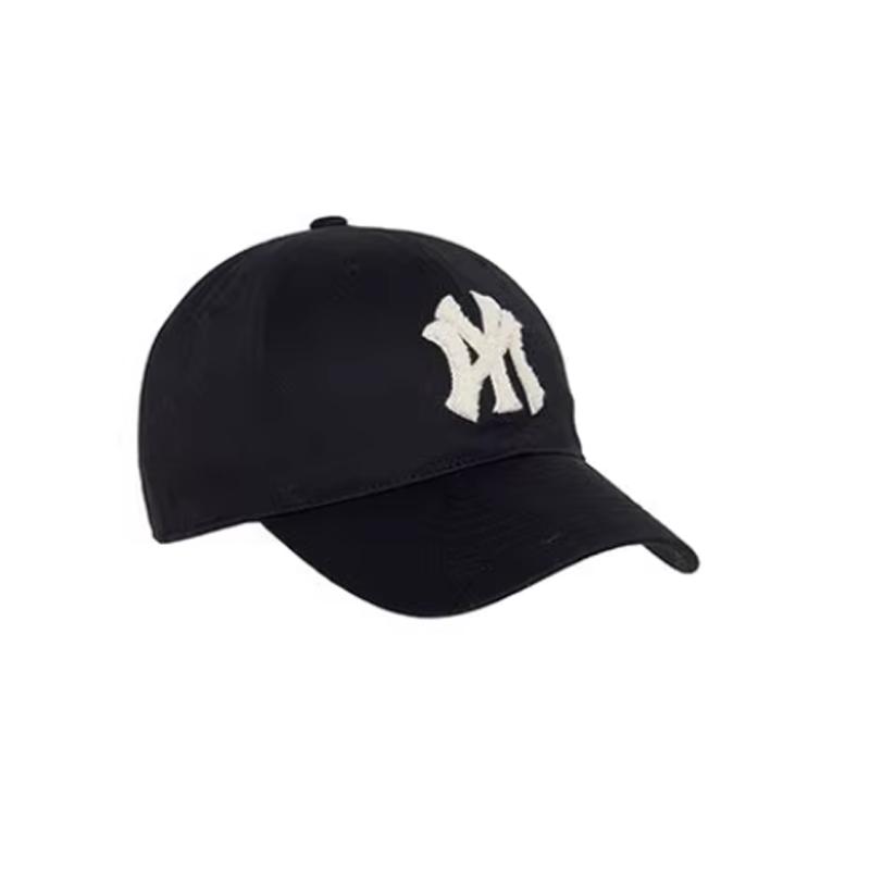 MLB Cotton Baseball Caps Unisex Black Fashion 3acpv043n 50bks