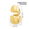 1Pc Goth Geometric Metal Clip Earrings Women Trendy Glossy C Shape No Piercing Fake Cartilage Ear Cuff Y2K Jewelry Accessories