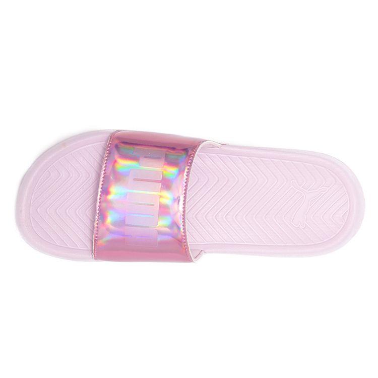 Puma Popcat Chrome Flat Comfortable Slide Sandals Women Footwear Purple 368127-01