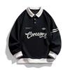 Herren S Pullover Sweatshirt mit Print im koreanischen Stil Lockerer Schnitt