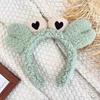 Women Headband Soft Lamb Velvet Crab Shape Thickened Fluffy Filling Anti-Slip Tooth Design Hair Hoop Makeup Face Washing Hair Accessory