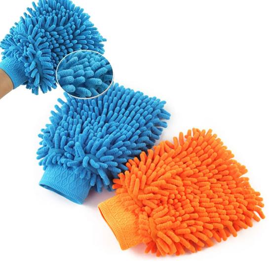 1Pc Car Wash Washing Microfiber Chenille Mitt Auto Cleaning Glove Dust Washer