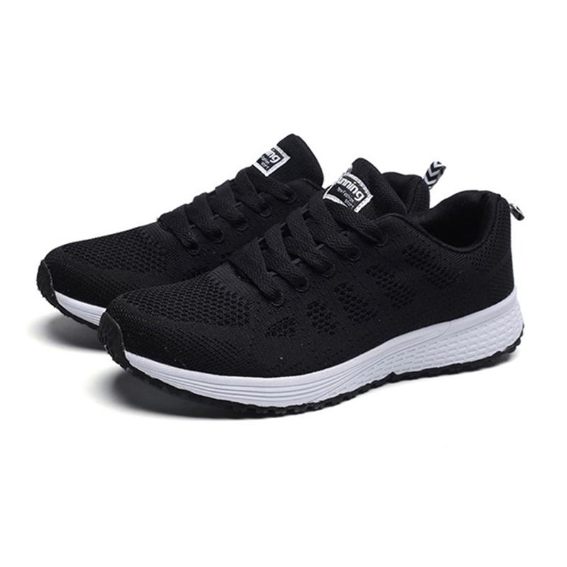 Mode Atmungsaktive 2024 Neue Mode Turnschuhe Für Frauen Gehen Weiche Turnschuhe Frauen Mesh Stoff Lace Up Weibliche Schuhe Schuhe Für Frauen