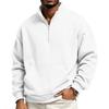 Chaqueta Deportiva con Cremallera y Forro para Hombre, Sudadera Casual de Manga Larga con Cuello Alto y Bolsillos