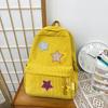 Schoolbag Star School Bag Female Japanese ins Corduroy Vintage Versatile College Wind Backpack High School Student Backpack