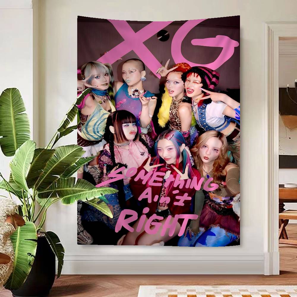 Kpop XG Group Hanging Bohemian Tapestry Hanging Tarot Hippie Wall Rugs Dorm Japanese Tapestry