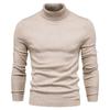 Men's European and American Autumn/Winter Slim High Collar Casual Knit Sweater